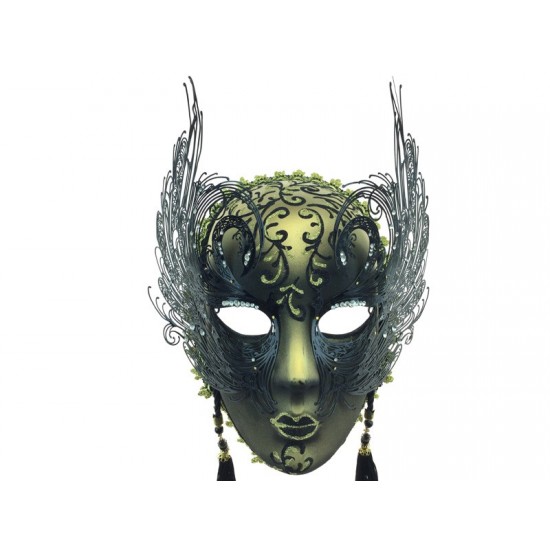 Black & Gold Winged Mask