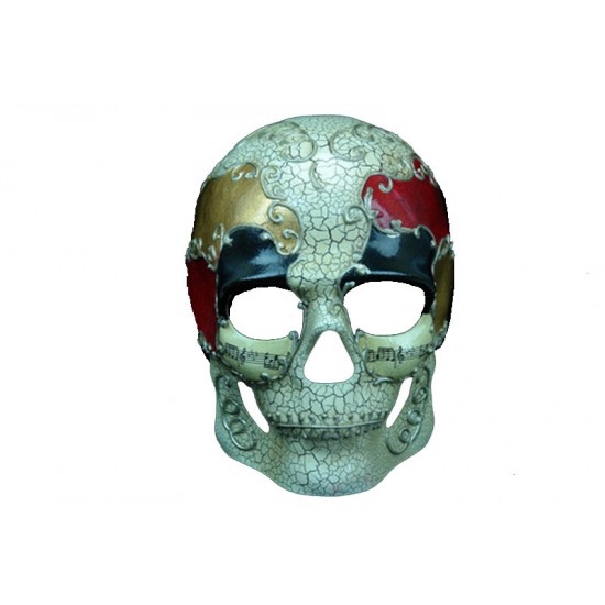 Red Venetian Skull Mask