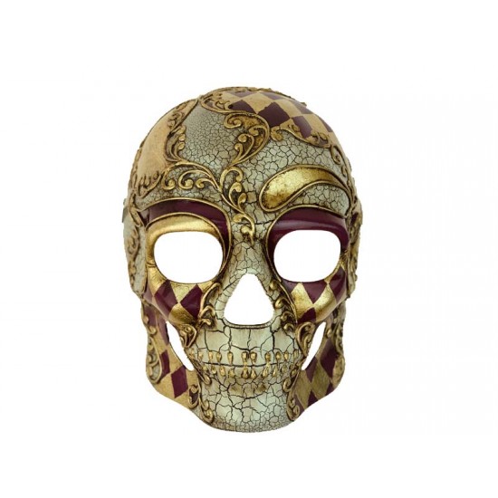 Purple & Gold Venetian Skull Mask