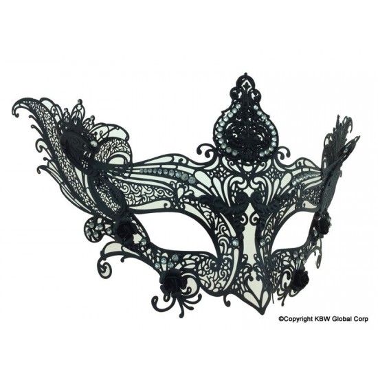 Black Luxury Laser Cut Mask Black Luxury Laser Cut Mask