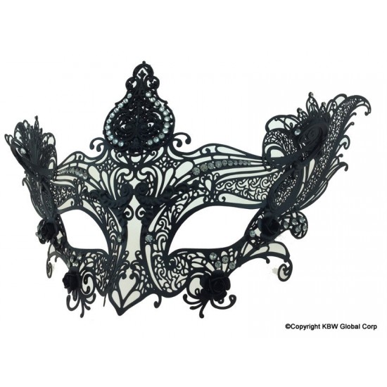 Black Luxury Laser Cut Mask Black Luxury Laser Cut Mask