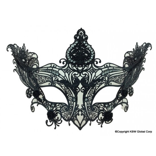 Black Luxury Laser Cut Mask Black Luxury Laser Cut Mask