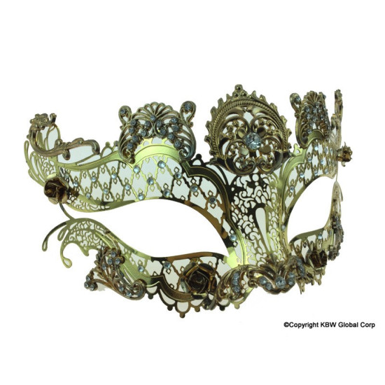 Gold Luxury Laser Cut Mask