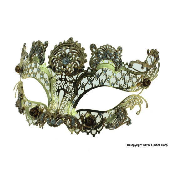 Gold Luxury Laser Cut Mask