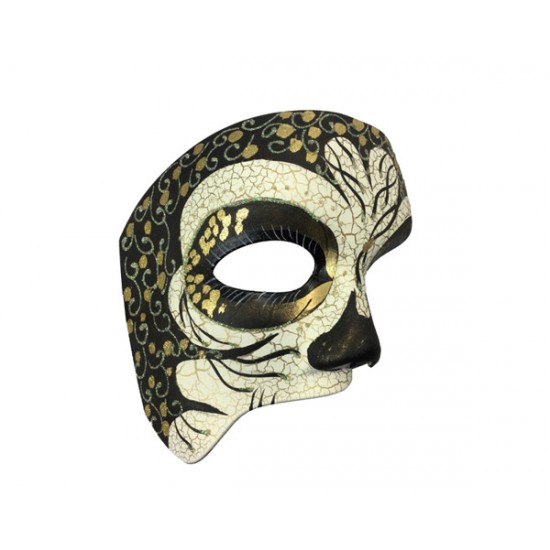 Gold & Black Venetian Cat Face Mask