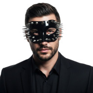 Black Spikes Half Face Mask
