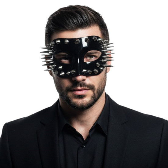 Black Spikes Half Face Mask