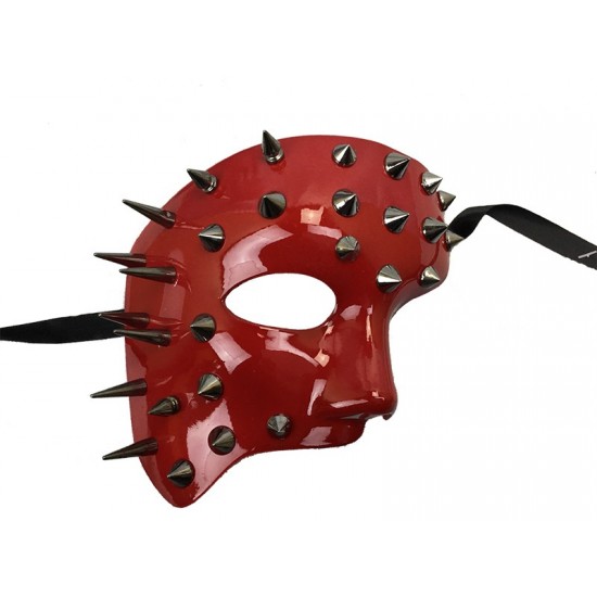Red Spikes Phantom Face Mask