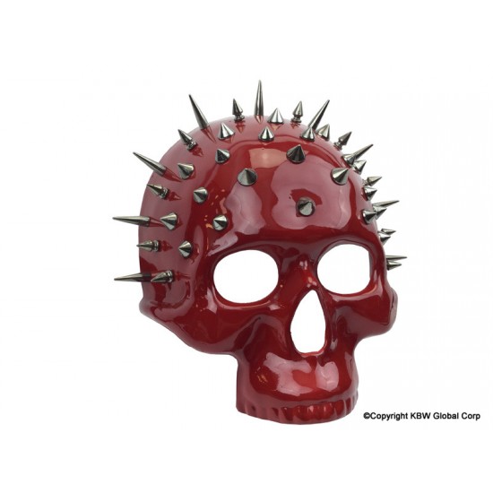 Red Spikes Skull Mask