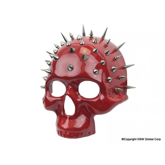 Red Spikes Skull Mask