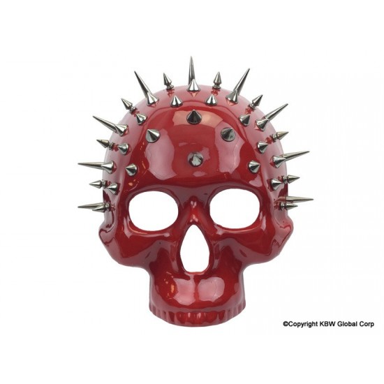 Red Spikes Skull Mask