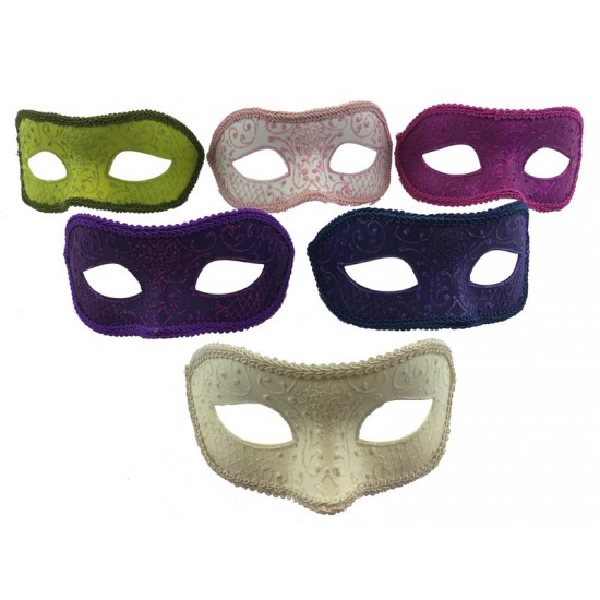 Velvet Scroll Masks - Assorted Velvet Scroll Masks - Assorted