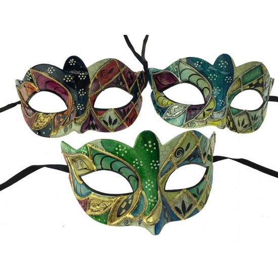 Harlequin Patch Masks - Assorted