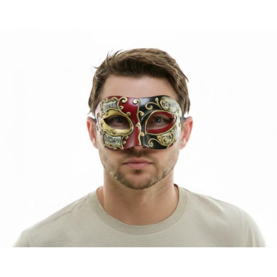 Red Musical Scroll Mask