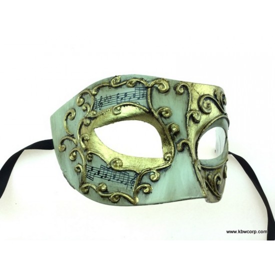 White Musical Scroll Mask