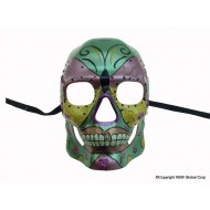 Metallic Green and Pink Skull Mask Metallic Green and Pink Skull Mask