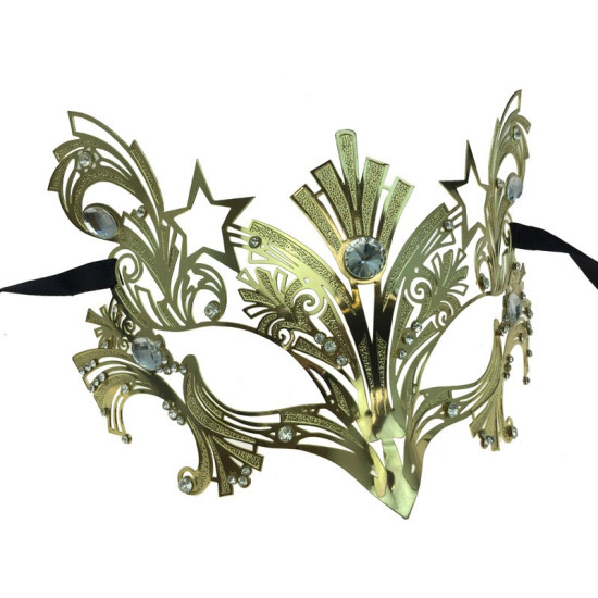 Gold Starburst Crystal Masquerade Mask Gold Starburst Crystal Masquerade Mask