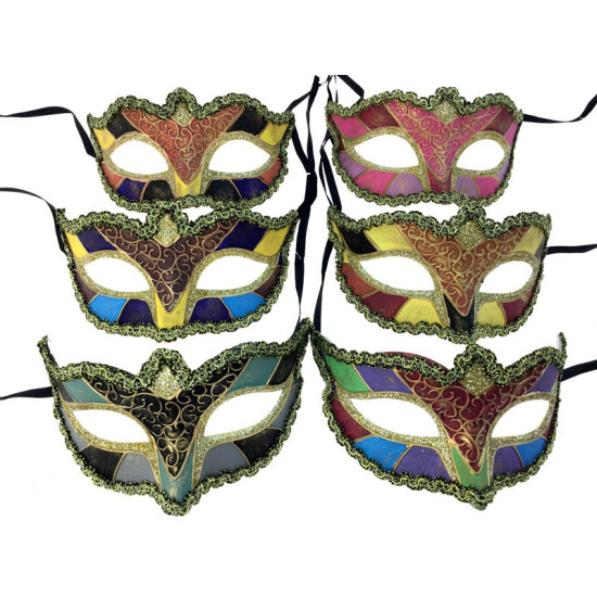 Venetian Glitter Masquerade Mask - Assorted Venetian Glitter Masquerade Mask - Assorted