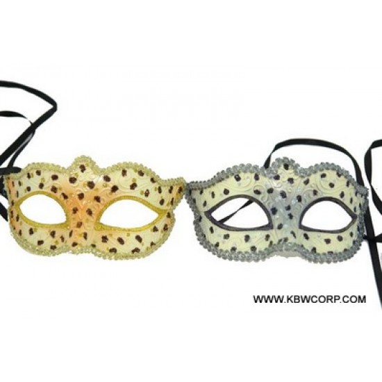 Silver Leopard Masquerade Mask - Assorted Silver Leopard Masquerade Mask - Assorted