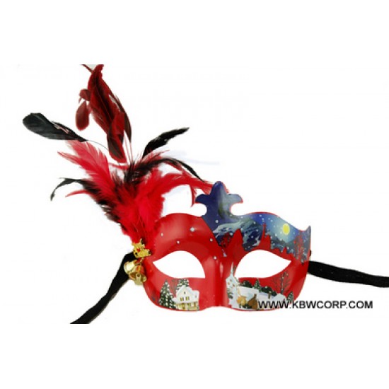Christmas Feather Mask