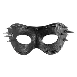 Black Leather Spike Mask