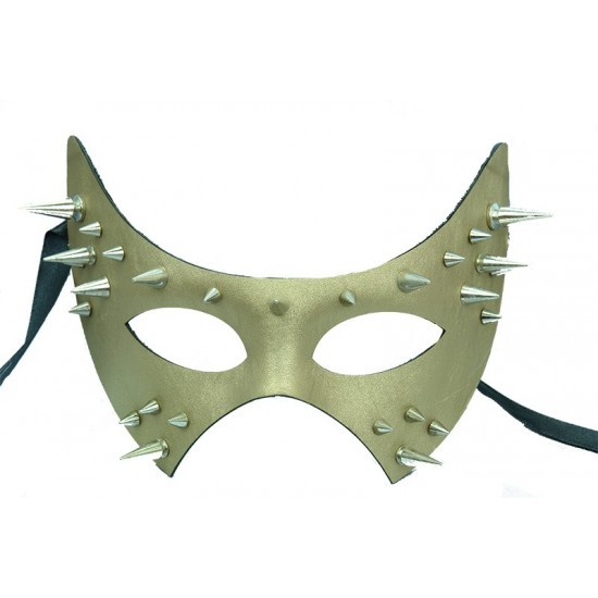 Gold Spiked Cat Mask
