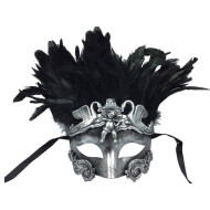Silver Feather Warrior Mask