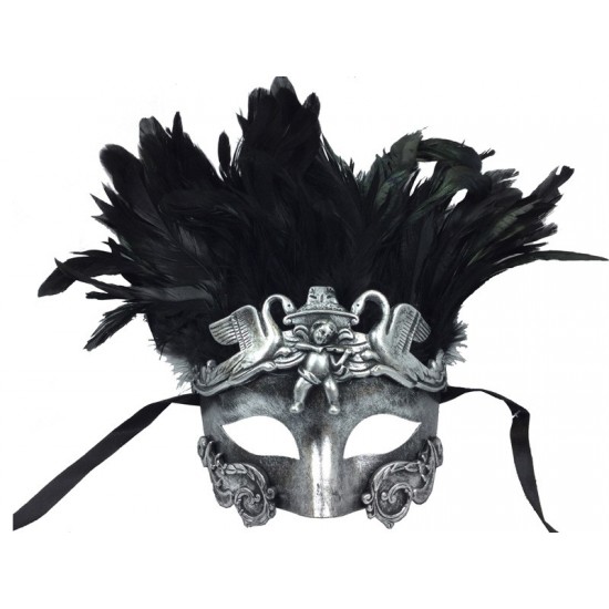Silver Feather Warrior Mask