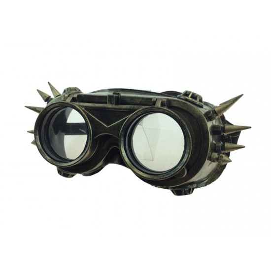 Gold Steampunk Goggles with Spikes Gold Steampunk Goggles with Spikes