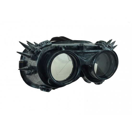 Silver Steampunk Goggles with Spikes Silver Steampunk Goggles with Spikes