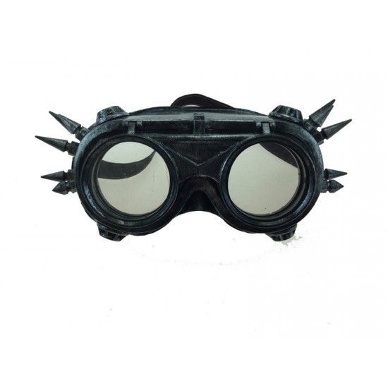 Silver Steampunk Goggles with Spikes Silver Steampunk Goggles with Spikes