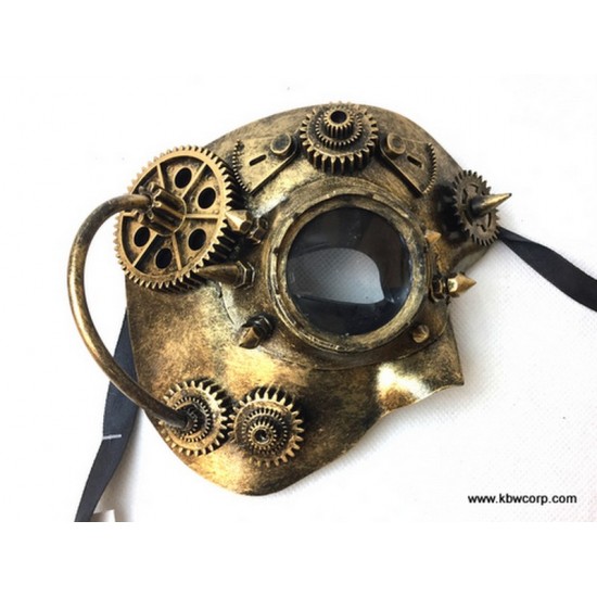 Steampunk Gold Gear Mask