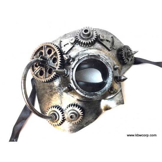 Steampunk Silver Gear Mask