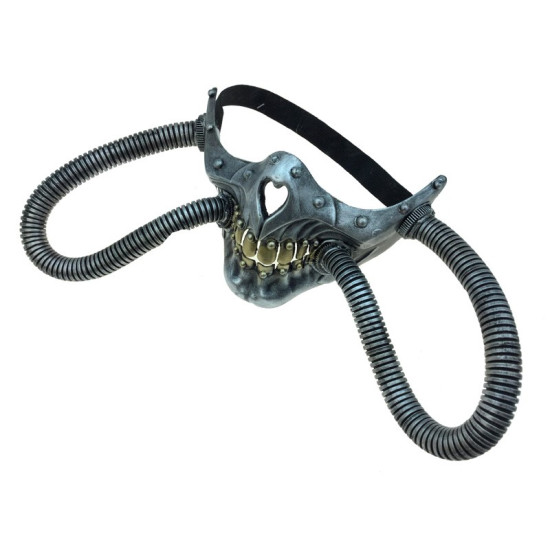 Silver Steampunk Respirator Skull Mask