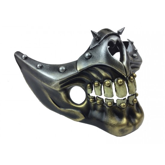 Gold Half Face Skeleton Mask