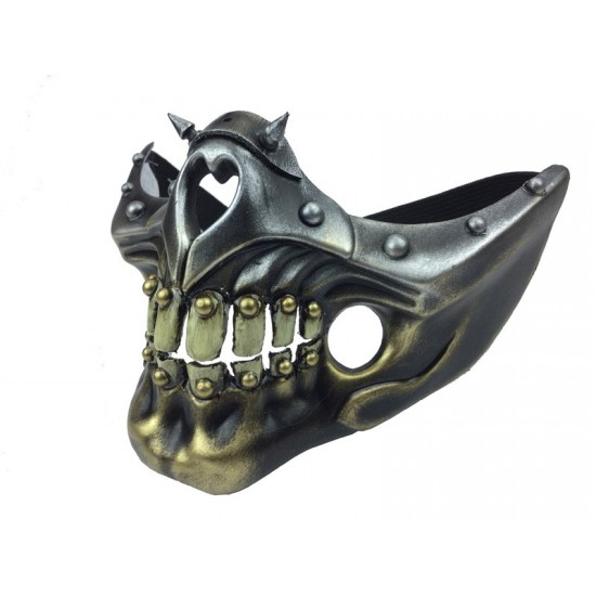 Gold Half Face Skeleton Mask