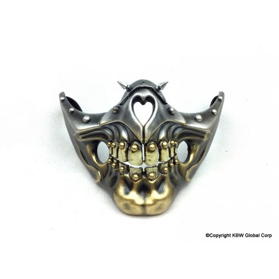 Gold Half Face Skeleton Mask