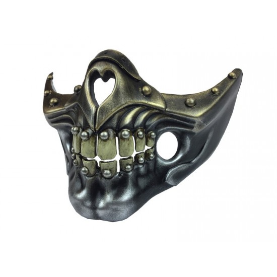Silver Steampunk Skull Mask with Studs Silver Steampunk Skull Mask with Studs