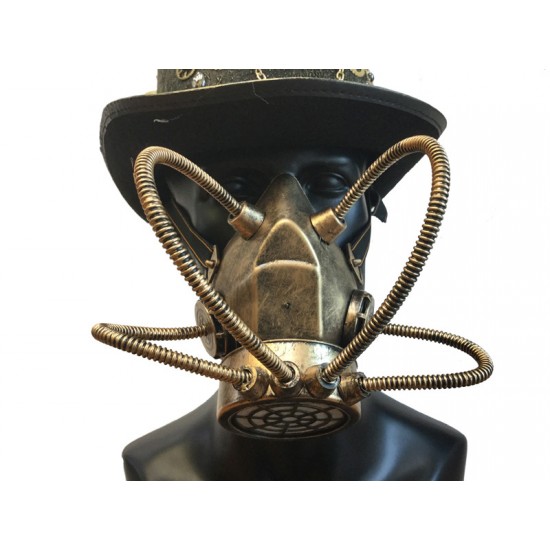 Gold Steampunk Mechanic Gas Mask Gold Steampunk Mechanic Gas Mask