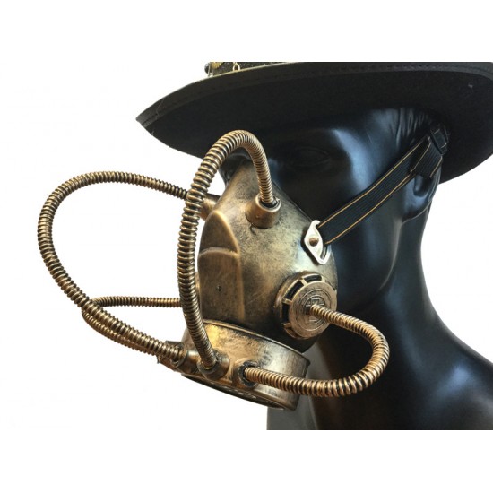 Gold Steampunk Mechanic Gas Mask Gold Steampunk Mechanic Gas Mask