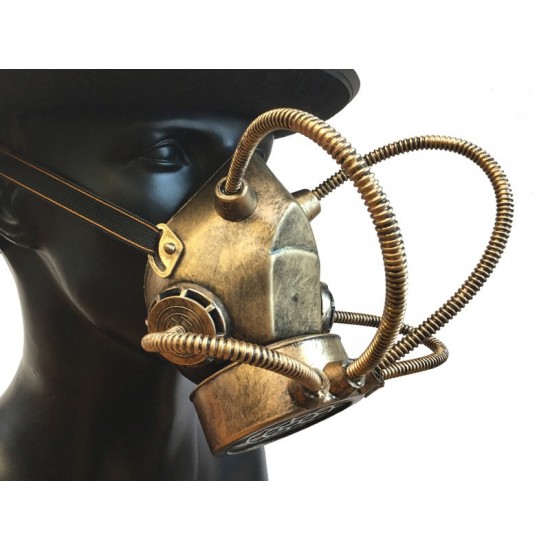 Gold Steampunk Mechanic Gas Mask Gold Steampunk Mechanic Gas Mask