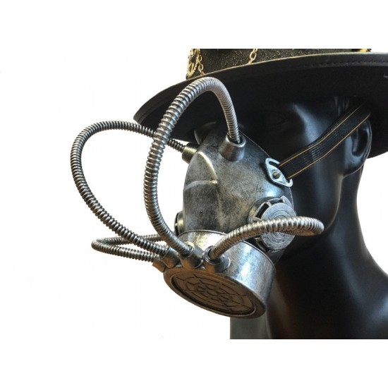 Silver Steampunk Mechanic Gas Mask