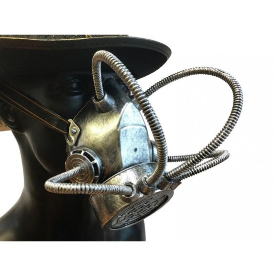 Silver Steampunk Mechanic Gas Mask