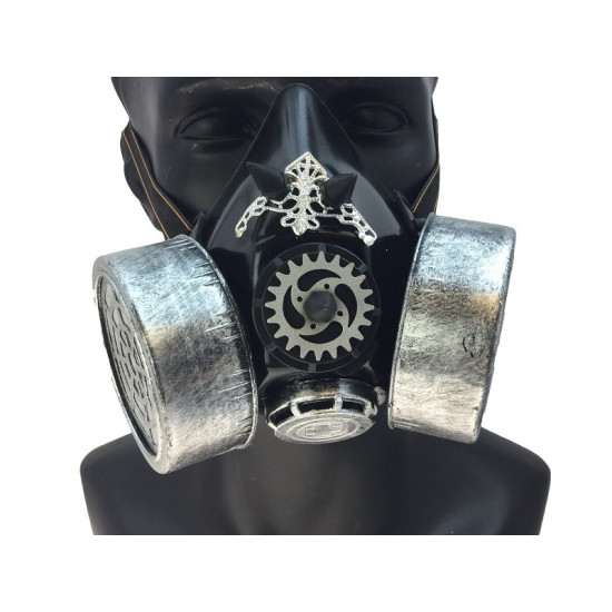 Silver Gothic Spiked Gas Mask Silver Gothic Spiked Gas Mask