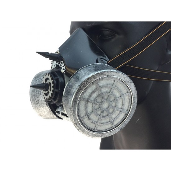 Silver Gothic Spiked Gas Mask Silver Gothic Spiked Gas Mask