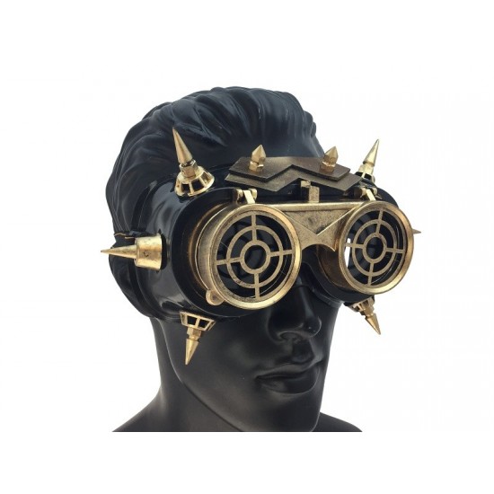 Gold Gothic Spiked Flip Goggles