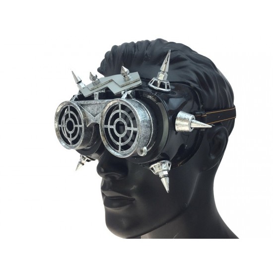 Silver Gothic Spiked Flip Goggles