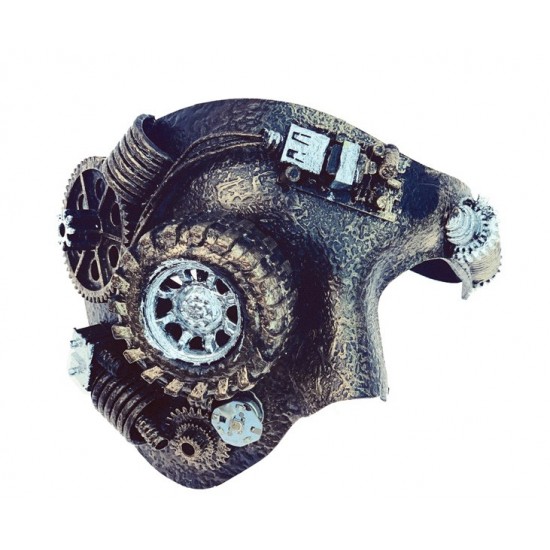 Copper Steampunk Machine Gear Mask