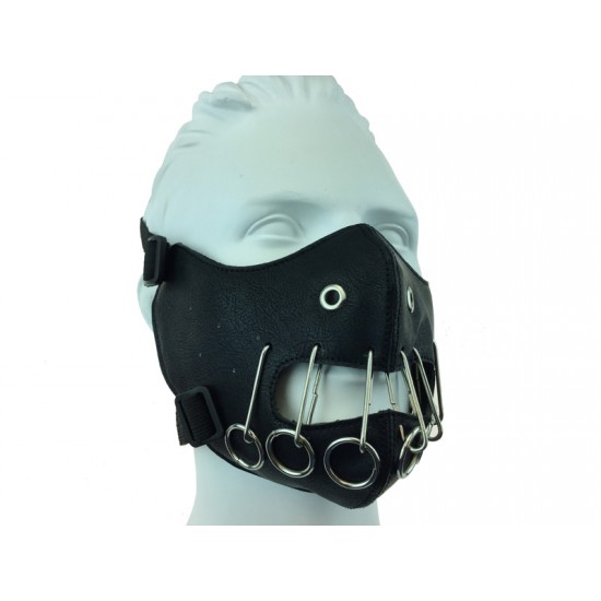 Black Ring Leather Mask Black Ring Leather Mask