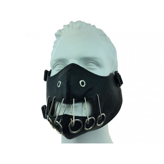 Black Ring Leather Mask Black Ring Leather Mask